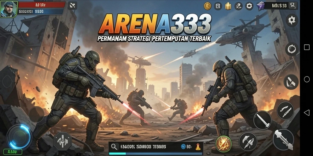 Tampilan gameplay menegangkan dari ARENA333 saat bertempur.