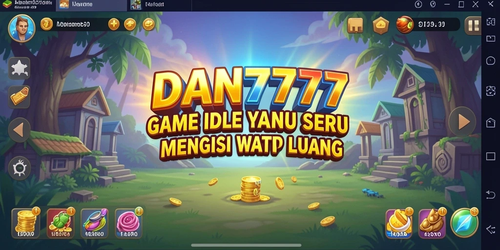 Tangkapan layar utama DAN777 menampilkan gameplay Idle yang mengasyikkan.
