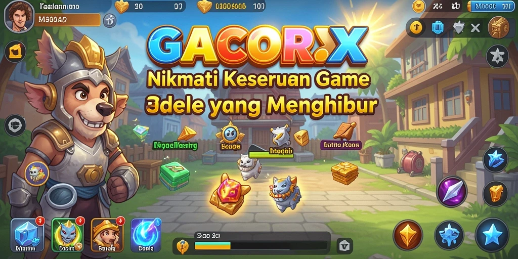 Tampilan screenshot GACORX ketika karakter sedang aktif menghasilkan koin.