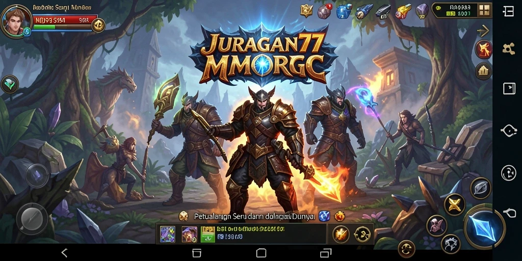 Tampilan gameplay <strong>JURAGAN77</strong> yang menakjubkan saat menjelajahi dunia MMORPG.