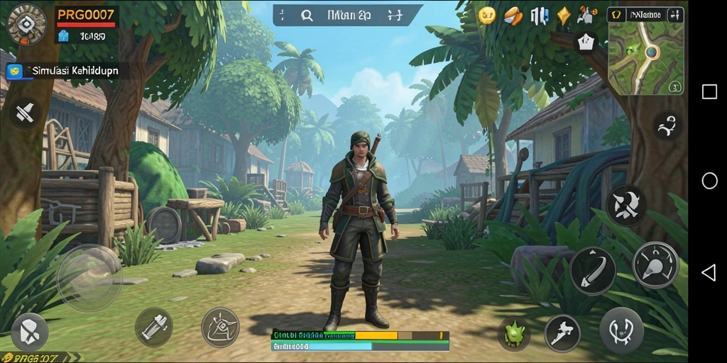 Tangkapan layar PRG007 menunjukkan momen seru dalam gameplay Simulation.