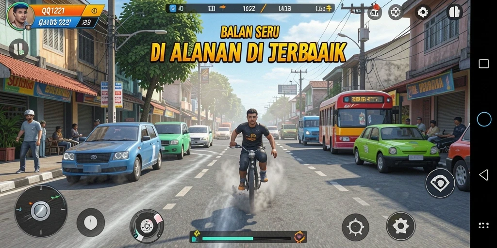 Gameplay menarik balapan cepat di QQ1221.