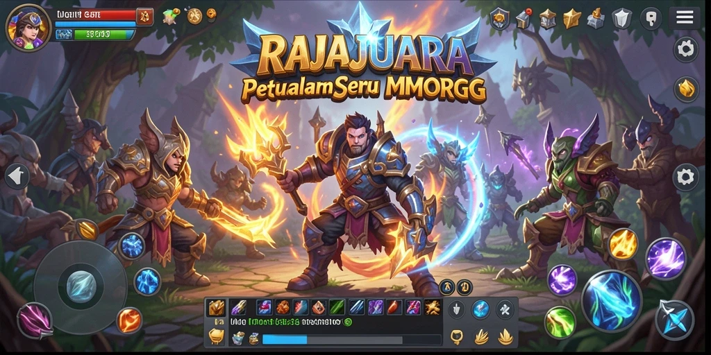 Tampilan tangkapan layar gameplay <strong>RAJAJUARA</strong> yang menunjukkan petualangan seru dalam MMORPG.